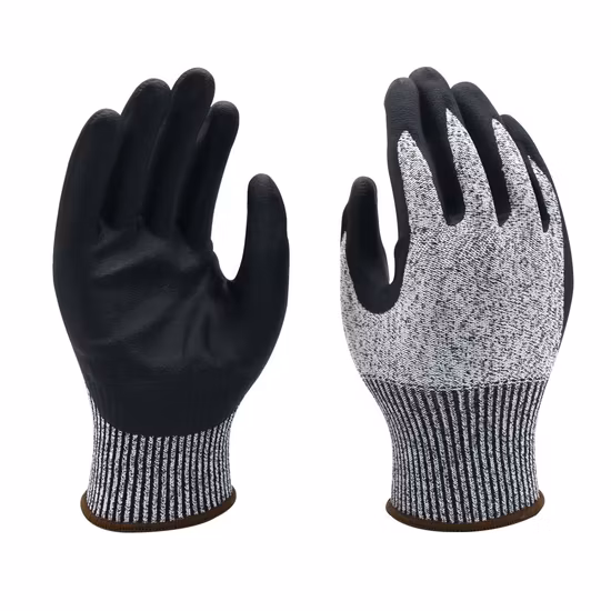 13G HPPE 耐切創性レベル 5 作業用安全手袋